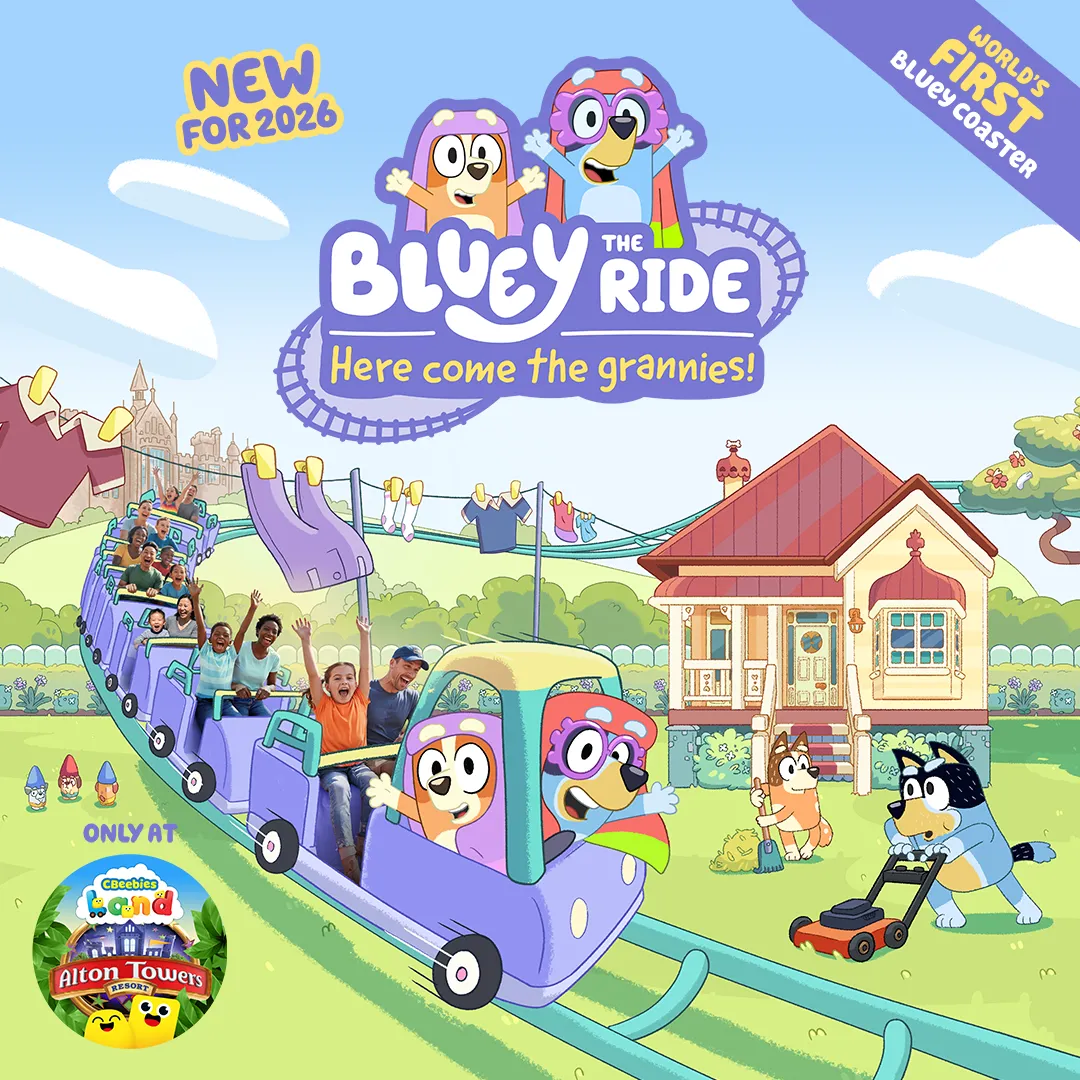 New 2026 rollercoaster for Alton Towers – Bluey the Ride!